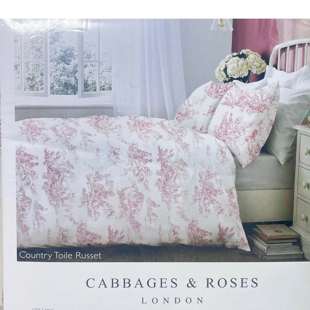 Cabbages & Roses Full/Queen Country Toile Russet Comforter